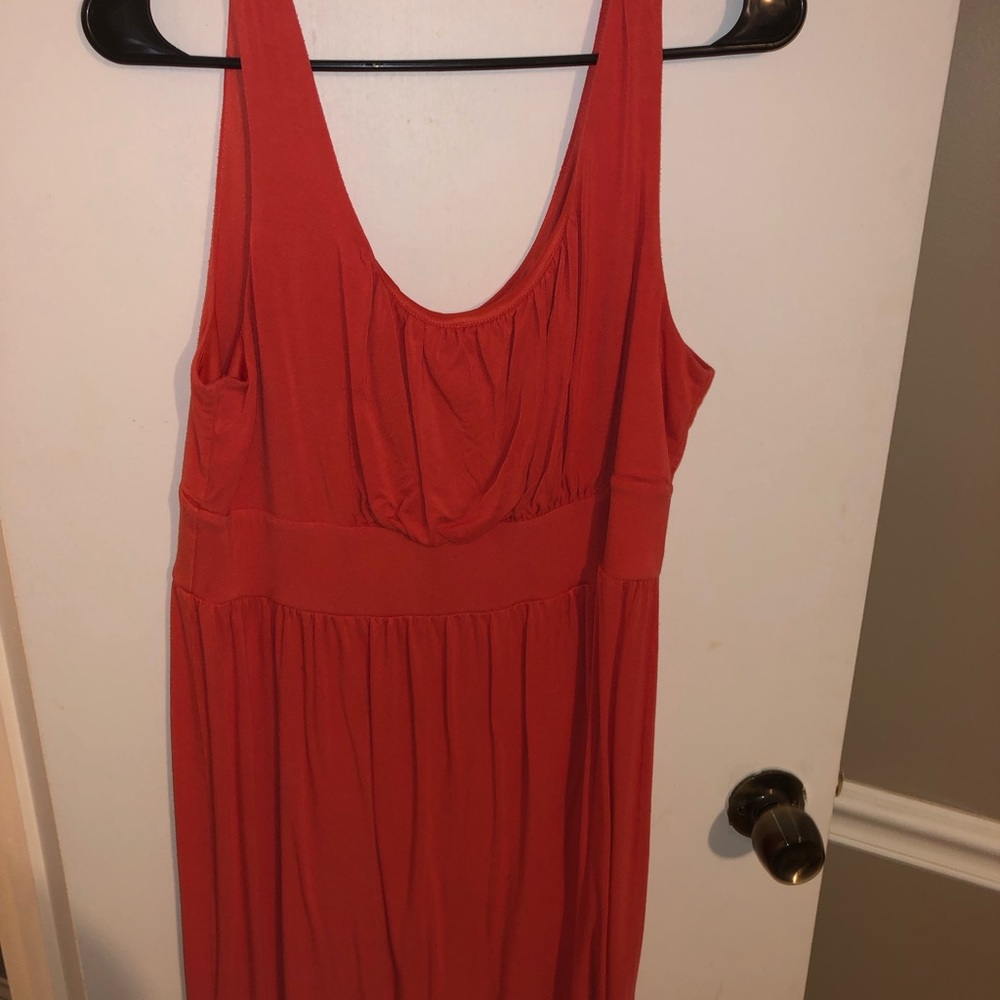 Cute peachy coral knee length dress